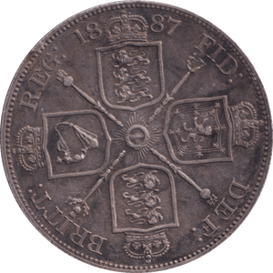 1887 DOUBLE FLORIN ( EF ) - DOUBLE FLORIN - Cambridgeshire Coins