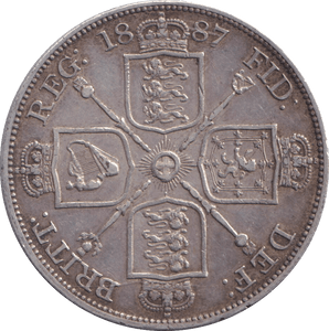 1887 DOUBLE FLORIN ( EF ) - DOUBLE FLORIN - Cambridgeshire Coins