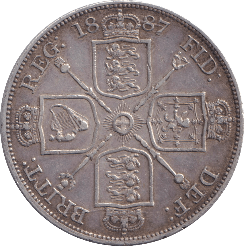 1887 DOUBLE FLORIN ( EF ) - DOUBLE FLORIN - Cambridgeshire Coins