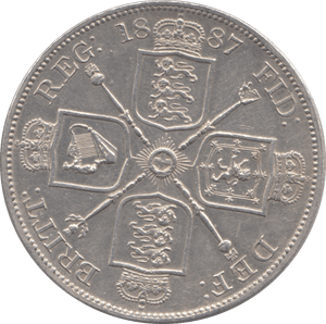1887 DOUBLE FLORIN ( EF ) - DOUBLE FLORIN - Cambridgeshire Coins