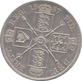1887 DOUBLE FLORIN ( EF ) - DOUBLE FLORIN - Cambridgeshire Coins