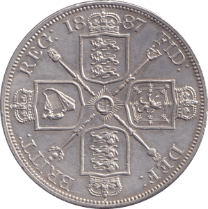 1887 DOUBLE FLORIN ( EF ) - DOUBLE FLORIN - Cambridgeshire Coins