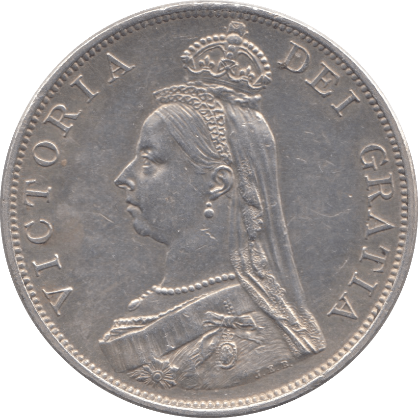 1887 DOUBLE FLORIN ( EF ) - DOUBLE FLORIN - Cambridgeshire Coins