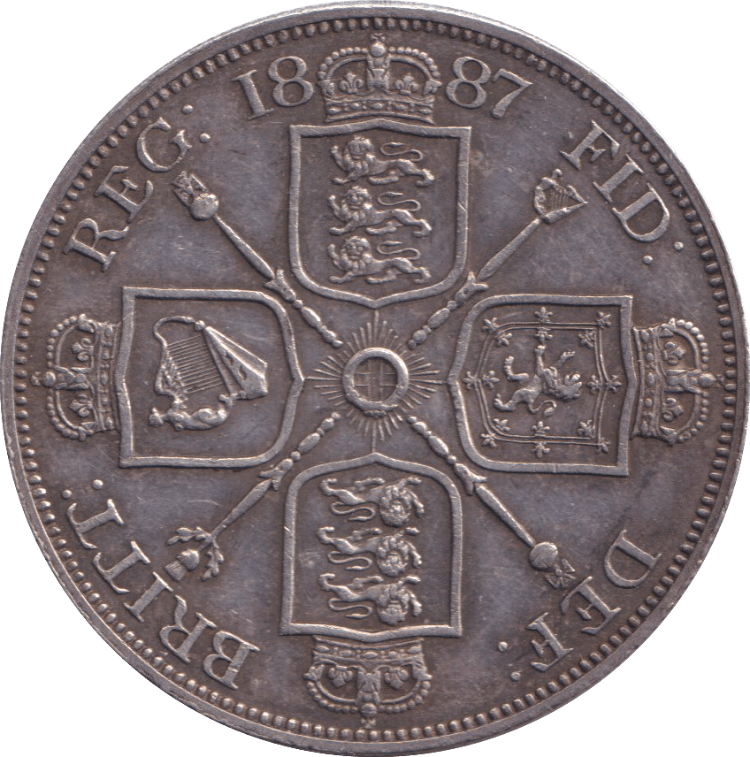 1887 DOUBLE FLORIN ( EF ) - DOUBLE FLORIN - Cambridgeshire Coins