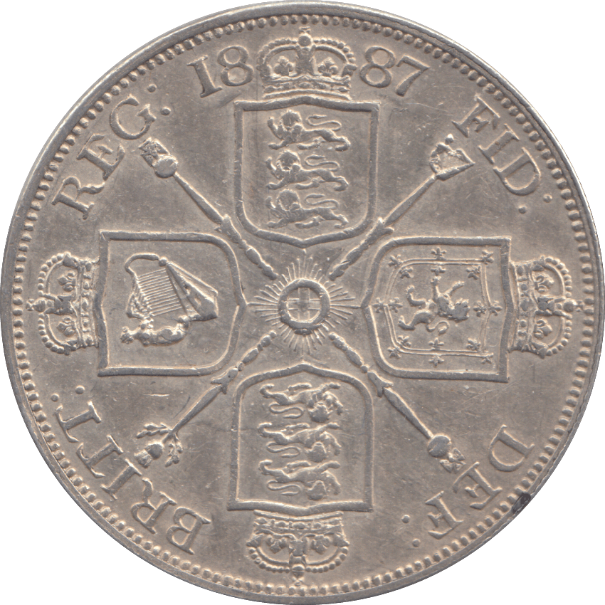 1887 DOUBLE FLORIN ( EF ) - DOUBLE FLORIN - Cambridgeshire Coins