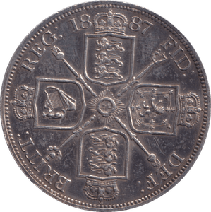 1887 DOUBLE FLORIN ( EF ) - DOUBLE FLORIN - Cambridgeshire Coins