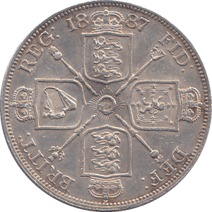 1887 DOUBLE FLORIN ( EF ) - DOUBLE FLORIN - Cambridgeshire Coins