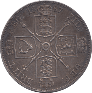 1887 DOUBLE FLORIN ( EF ) - DOUBLE FLORIN - Cambridgeshire Coins
