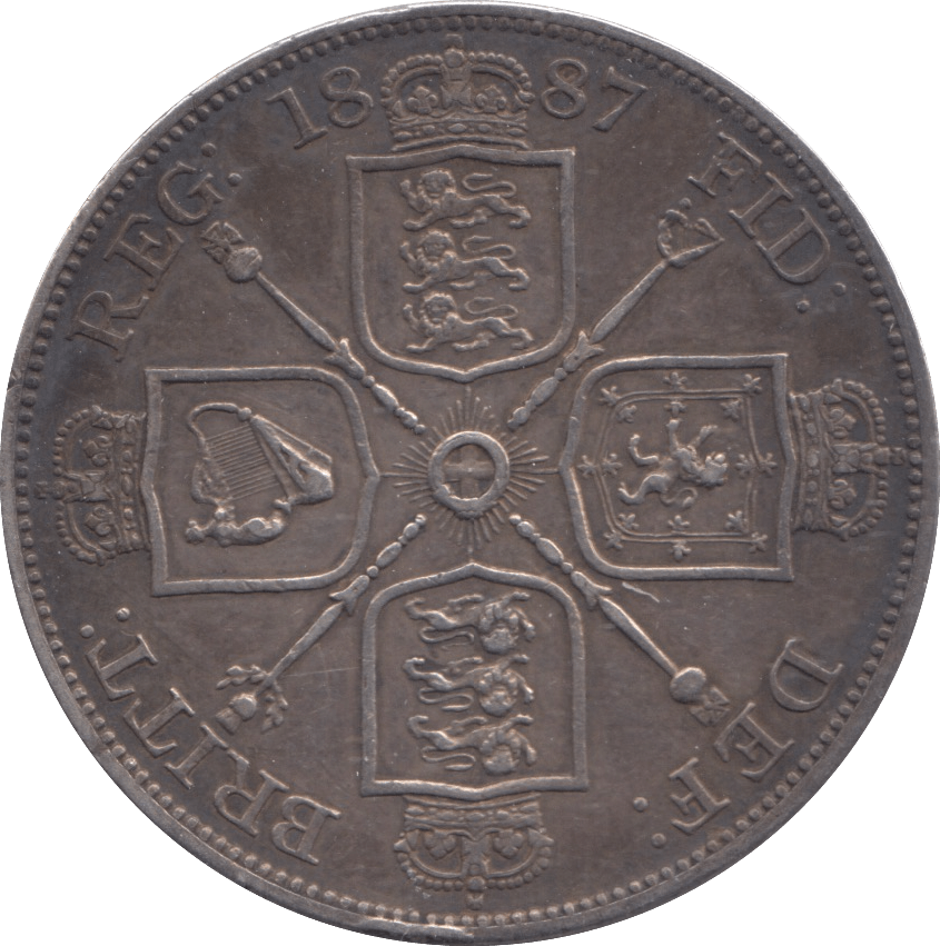 1887 DOUBLE FLORIN ( EF ) - DOUBLE FLORIN - Cambridgeshire Coins