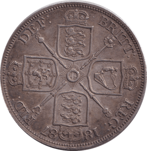 1887 DOUBLE FLORIN ( EF ) - DOUBLE FLORIN - Cambridgeshire Coins