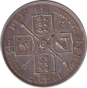 1887 DOUBLE-FLORIN ( EF ) - FLORIN - Cambridgeshire Coins