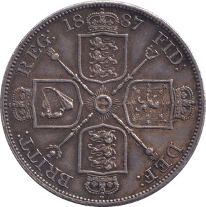 1887 DOUBLE FLORIN ( EF ) - WORLD COINS - Cambridgeshire Coins