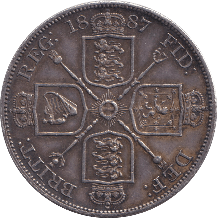 1887 DOUBLE FLORIN ( EF ) - WORLD COINS - Cambridgeshire Coins