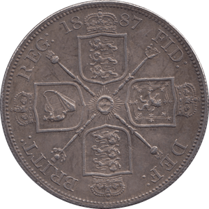 1887 DOUBLE FLORIN ( EF ) - WORLD COINS - Cambridgeshire Coins