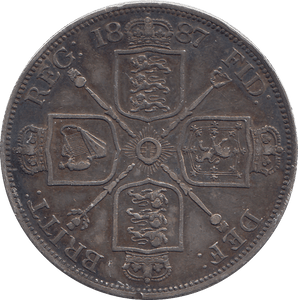 1887 DOUBLE FLORIN ( EF ) - WORLD COINS - Cambridgeshire Coins