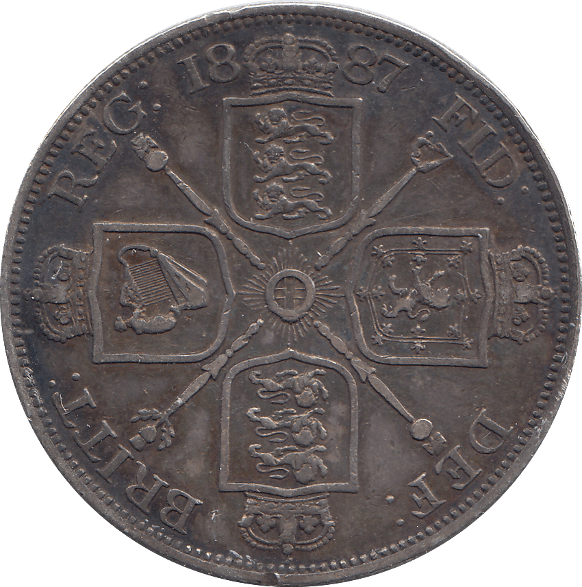 1887 DOUBLE FLORIN ( EF ) - WORLD COINS - Cambridgeshire Coins