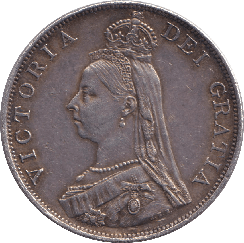 1887 DOUBLE FLORIN ( EF ) - WORLD COINS - Cambridgeshire Coins