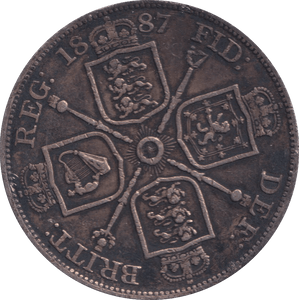 1887 DOUBLE FLORIN ( GF ) 1 - DOUBLE FLORIN - Cambridgeshire Coins