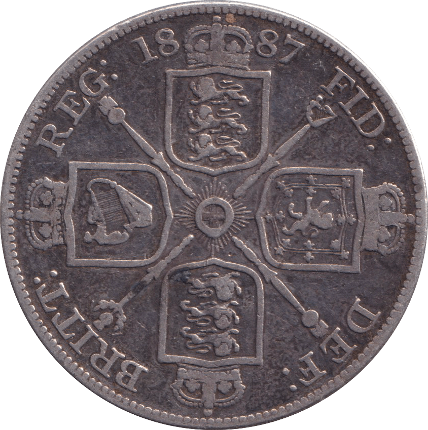 1887 DOUBLE FLORIN ( GF ) 2 - DOUBLE FLORIN - Cambridgeshire Coins
