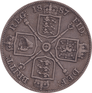 1887 DOUBLE FLORIN ( GF ) 3 - DOUBLE FLORIN - Cambridgeshire Coins