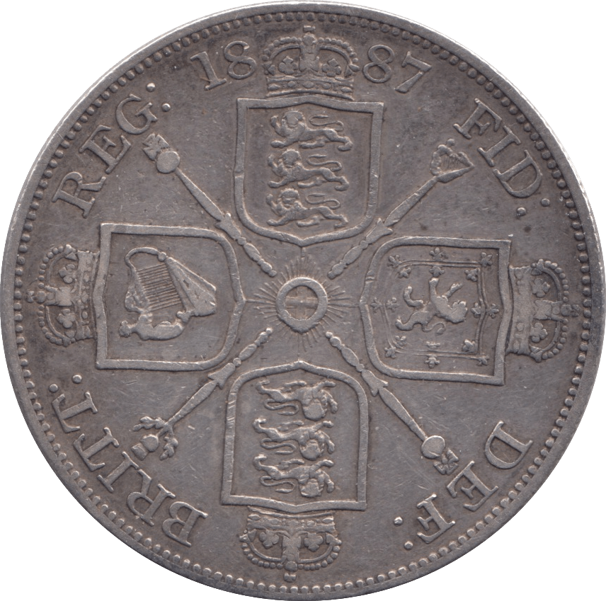 1887 DOUBLE FLORIN ( GVF ) 3 - Double Florin - Cambridgeshire Coins