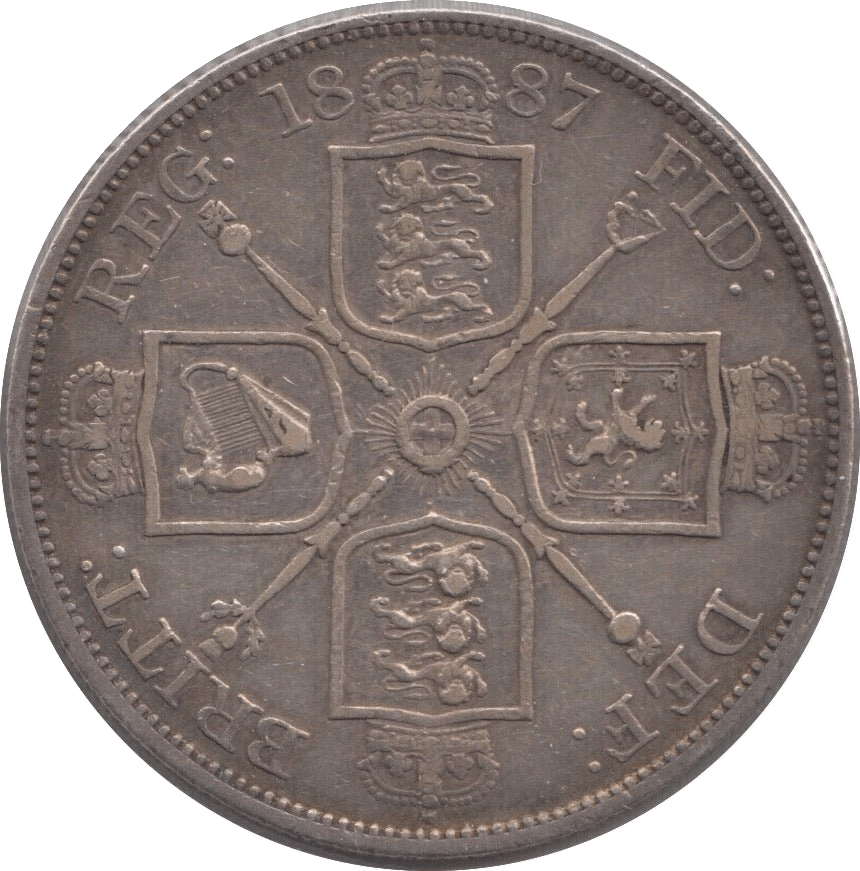 1887 DOUBLE FLORIN ( GVF ) 4 - DOUBLE FLORIN - Cambridgeshire Coins