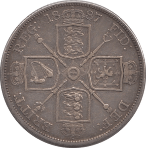 1887 DOUBLE FLORIN ( GVF ) 4 - DOUBLE FLORIN - Cambridgeshire Coins