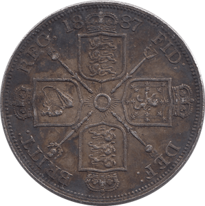 1887 DOUBLE FLORIN ( GVF ) 6 - DOUBLE FLORIN - Cambridgeshire Coins