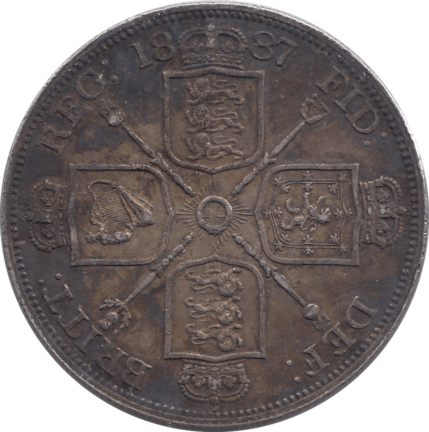 1887 DOUBLE FLORIN ( GVF ) 6 - DOUBLE FLORIN - Cambridgeshire Coins