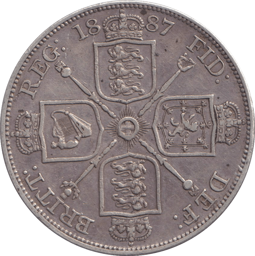 1887 DOUBLE FLORIN ( GVF ) - DOUBLE FLORIN - Cambridgeshire Coins