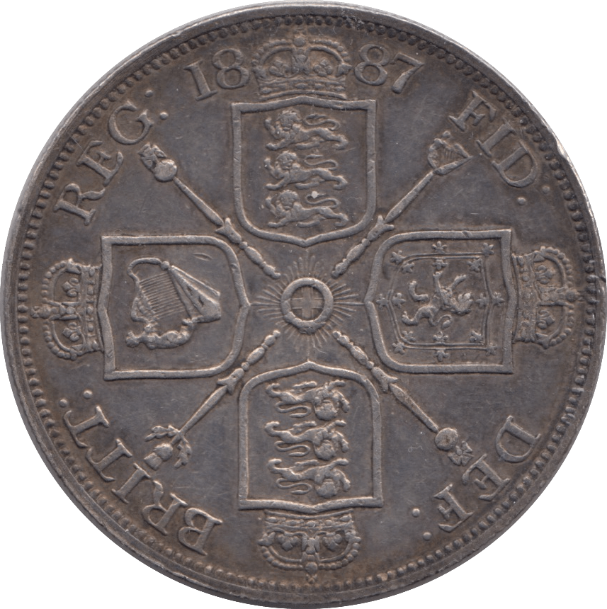 1887 DOUBLE FLORIN ( GVF ) - Double Florin - Cambridgeshire Coins