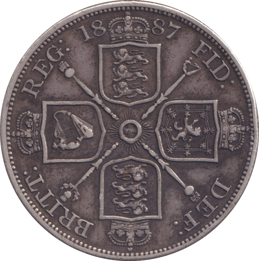 1887 DOUBLE FLORIN ( GVF ) - DOUBLE FLORIN - Cambridgeshire Coins
