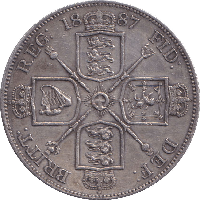 1887 DOUBLE FLORIN ( GVF ) - DOUBLE FLORIN - Cambridgeshire Coins