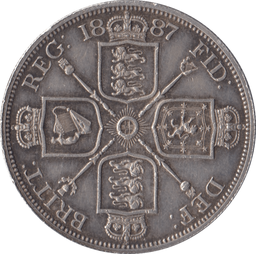 1887 DOUBLE FLORIN ( GVF ) - DOUBLE FLORIN - Cambridgeshire Coins