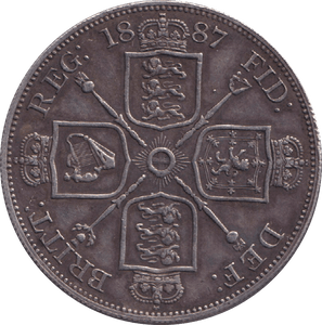 1887 DOUBLE FLORIN ( GVF ) - DOUBLE FLORIN - Cambridgeshire Coins