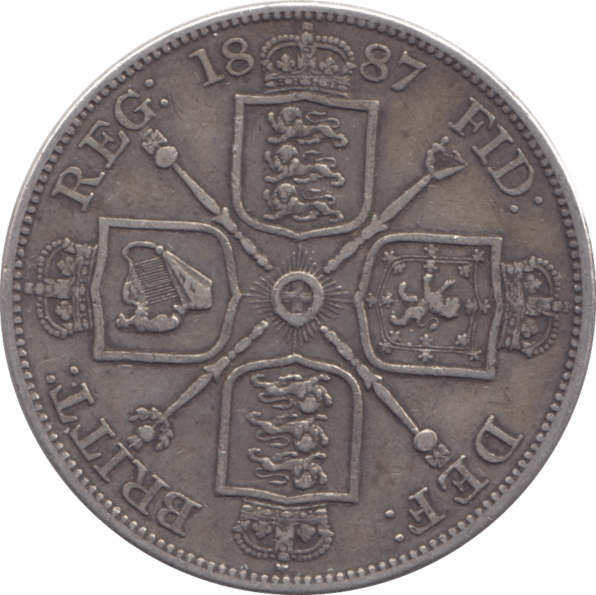 1887 DOUBLE FLORIN ( GVF ) - DOUBLE FLORIN - Cambridgeshire Coins