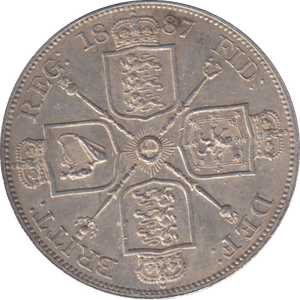 1887 DOUBLE FLORIN ( GVF ) - DOUBLE FLORIN - Cambridgeshire Coins