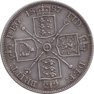 1887 DOUBLE FLORIN ( GVF ) - DOUBLE FLORIN - Cambridgeshire Coins