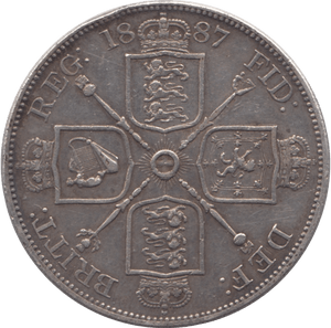 1887 DOUBLE FLORIN ( GVF ) - DOUBLE FLORIN - Cambridgeshire Coins