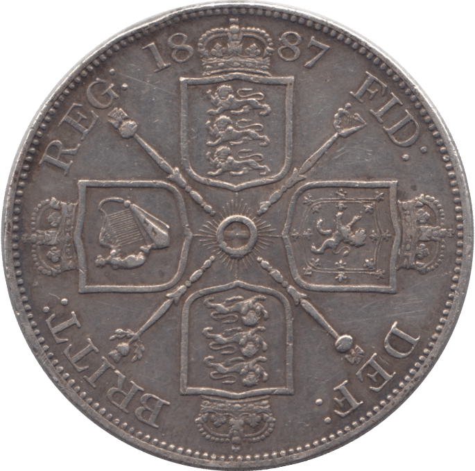 1887 DOUBLE FLORIN ( GVF ) - DOUBLE FLORIN - Cambridgeshire Coins