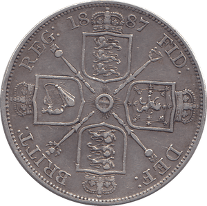 1887 DOUBLE FLORIN ( GVF ) - DOUBLE FLORIN - Cambridgeshire Coins