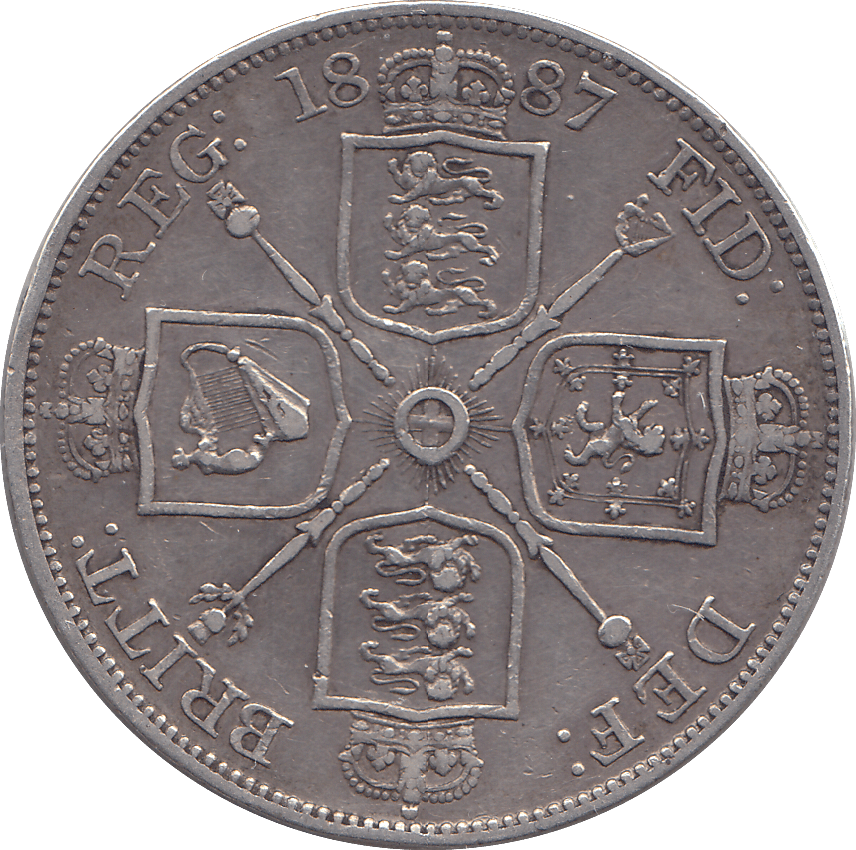 1887 DOUBLE FLORIN ( GVF ) - DOUBLE FLORIN - Cambridgeshire Coins