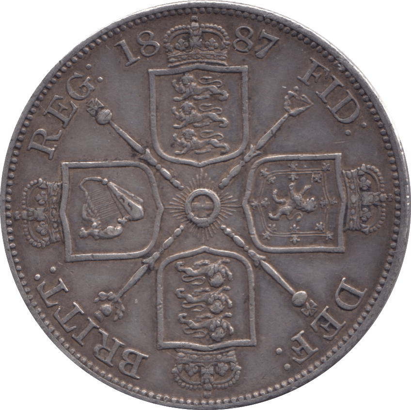 1887 DOUBLE FLORIN ( GVF ) - Double Florin - Cambridgeshire Coins