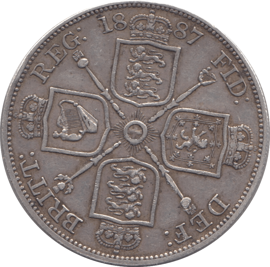 1887 DOUBLE FLORIN ( GVF ) - DOUBLE FLORIN - Cambridgeshire Coins