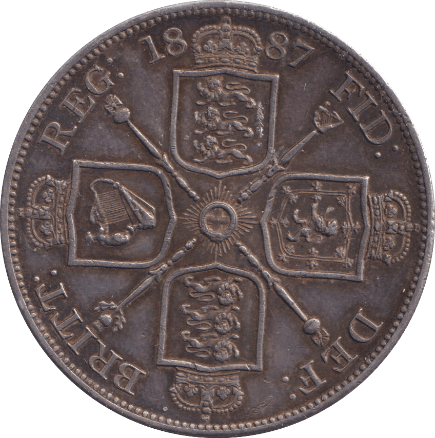 1887 DOUBLE FLORIN ( GVF ) - DOUBLE FLORIN - Cambridgeshire Coins