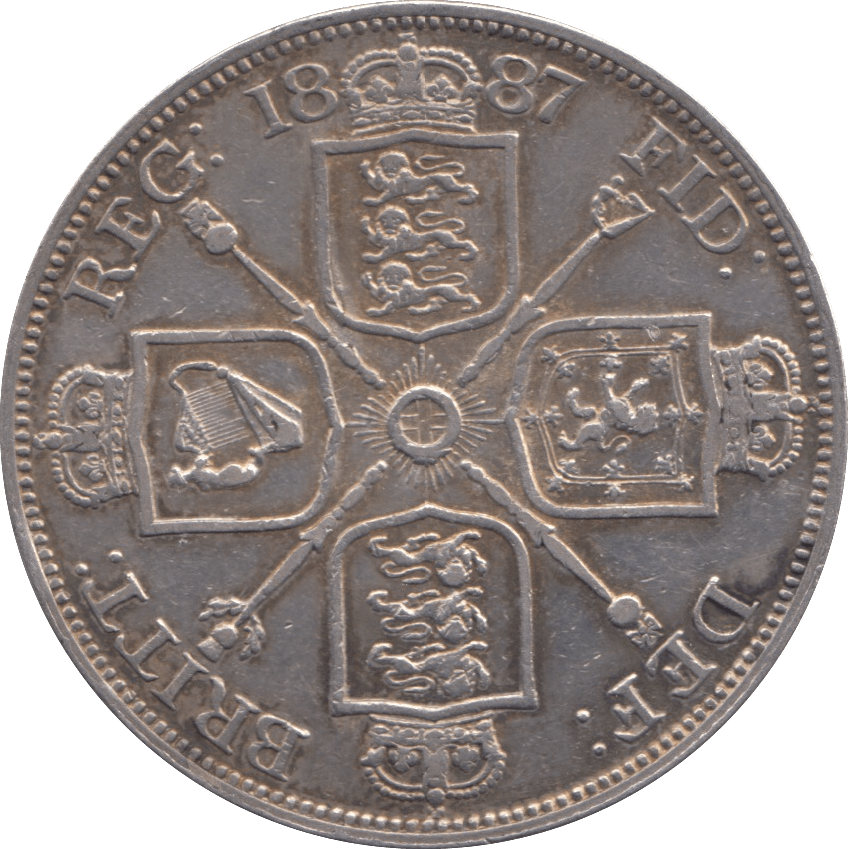 1887 DOUBLE FLORIN ( GVF ) - DOUBLE FLORIN - Cambridgeshire Coins
