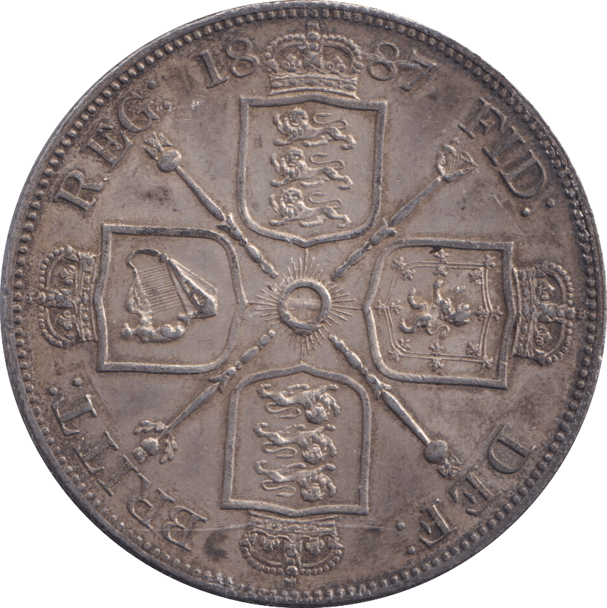 1887 DOUBLE FLORIN ( GVF ) - DOUBLE FLORIN - Cambridgeshire Coins