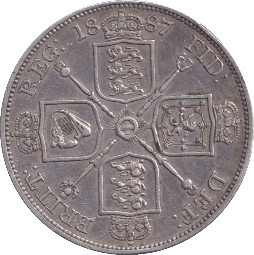 1887 DOUBLE FLORIN ( GVF ) - DOUBLE FLORIN - Cambridgeshire Coins