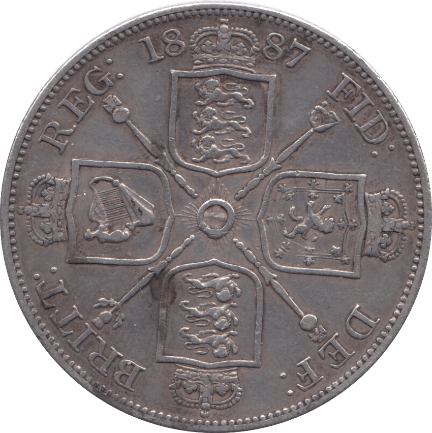 1887 DOUBLE FLORIN ( GVF ) - DOUBLE FLORIN - Cambridgeshire Coins