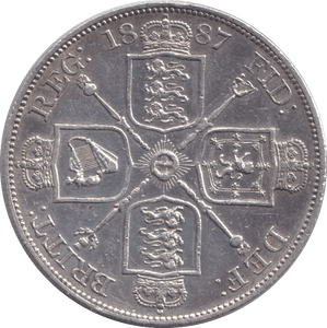 1887 DOUBLE FLORIN ( GVF ) - DOUBLE FLORIN - Cambridgeshire Coins